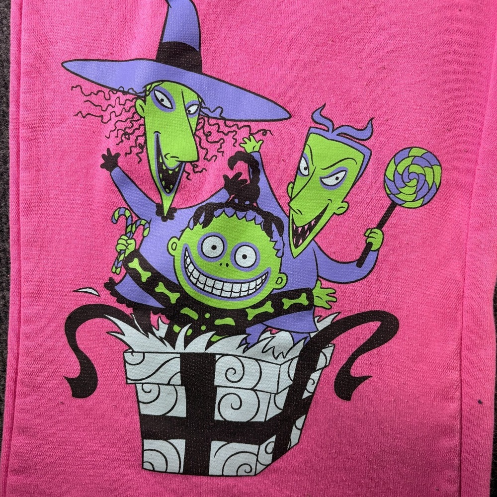 Disney Tim Burton's The Nightmare Before Christmas Sweatpants Women 29x26.5 Pink - Picture 4 of 13